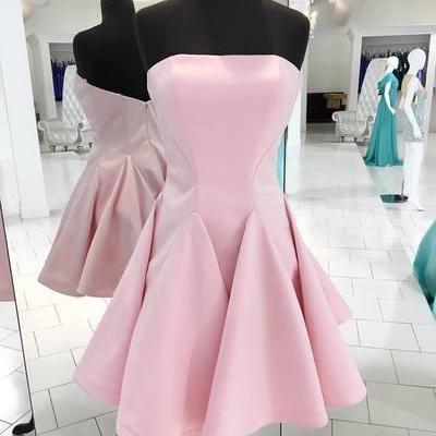 Elegant Pink Prom Dress, A Line Homecoming Dress, 2018 Short Prom ...