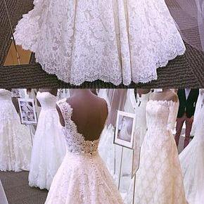 Lace A-Line Wedding Dresses, Vintag..