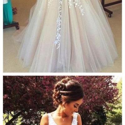 Charming Prom Dress,Sleeveless Tulle Evening Dress,Sexy Prom Dresses,Long Dress F403