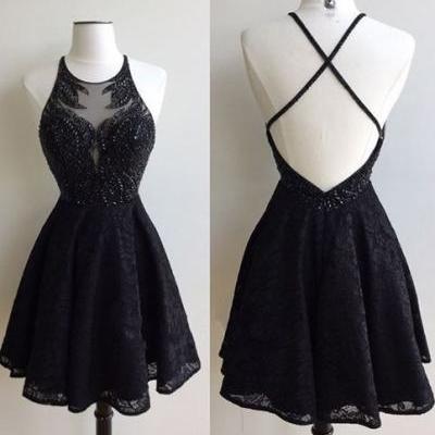 New Arrival Sleeveless Backlesss Prom Gown Dress,Open Back Prom Dresses,Sexy Prom Dresses,Short Party Dress F993