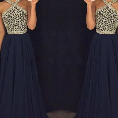 New Arrival Sleeveless Prom Dress,Simpe Open Back Prom Dresses,Chiffon Sexy Party Dress F1306