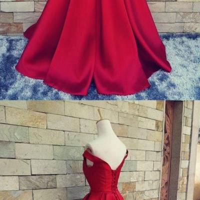 Sexy Prom Dresses,Long Homecoming Dress,Red Ball Gown Prom Dress,Formal Dress F1595