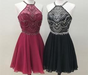 Beaded Prom Dresses, Sexy Short Prom Dress, Tulle Short Prom Party Gown ...