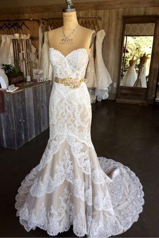 Mermaid Sweetheart Lace Wedding Dress