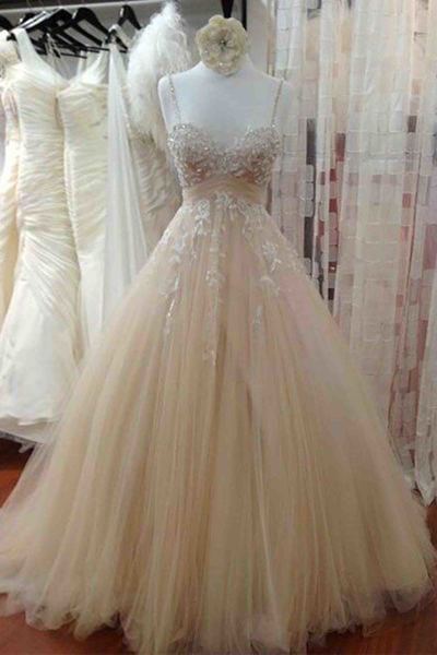 champagne ball gown dress
