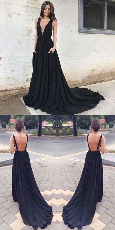 long gown in black colour