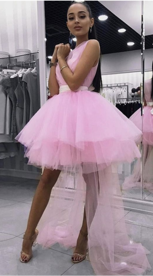 pink short prom dresses 2019