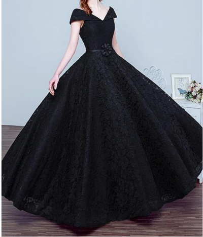 prom black gown