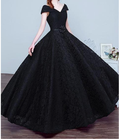 black gown dress