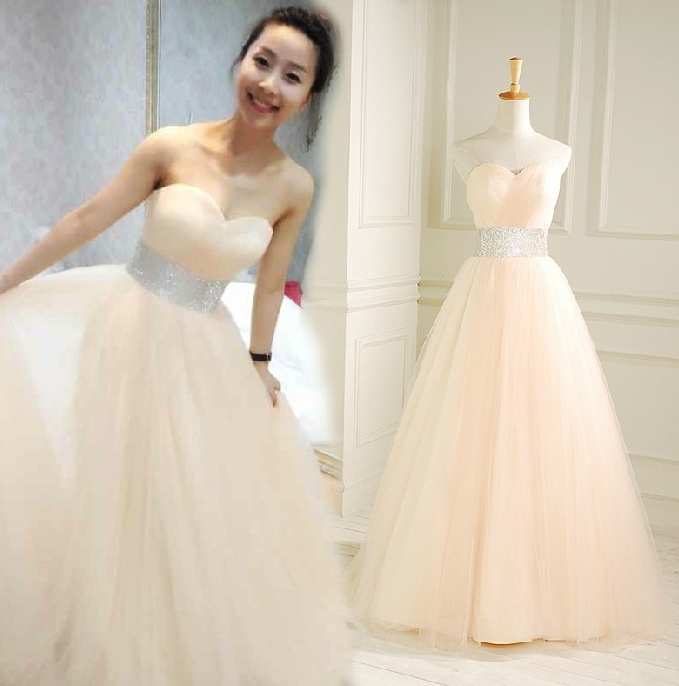 White Champagne Dresses