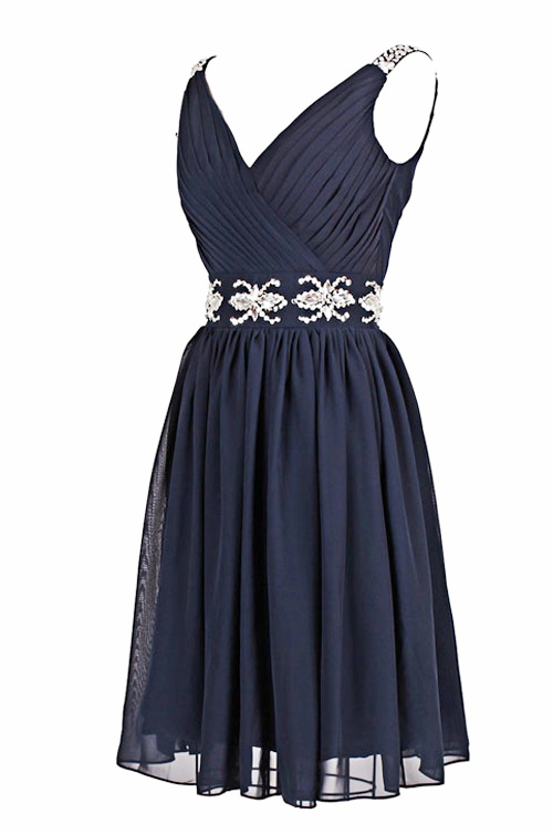 Charming Prom Dress,Simple Prom Gown,Short Homecoming Dress,Navy Party ...