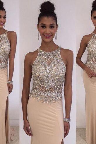 Mermaid Royal Blue Prom Dress With Side Slit Elegant Evening Dress Y576
