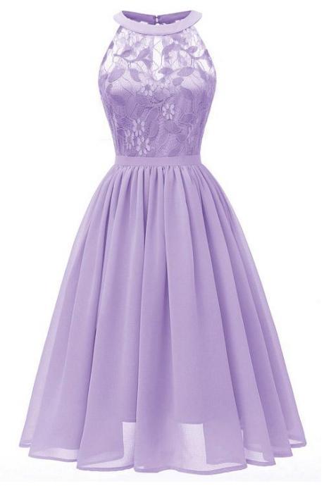 Elegant Lavender/Burgundy Chiffon Homecoming Dress, Short Lace Homecoming Dresses, Pretty Graduation Dress 