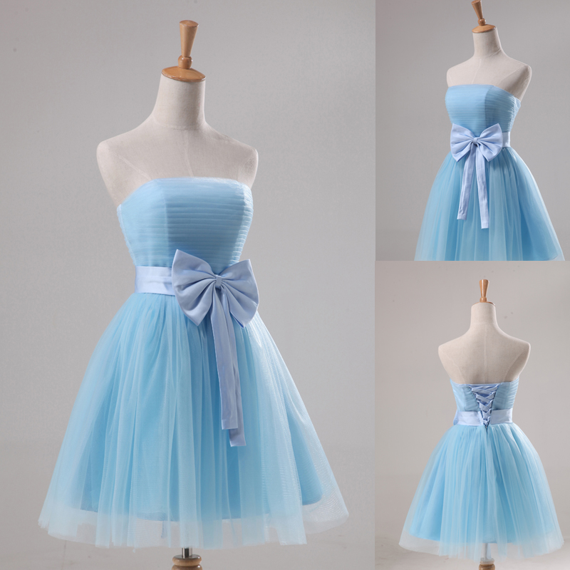 Light Blue Prom Dress,Sexy Prom Gown ,Elegant Homecoming Dress, Evening ...