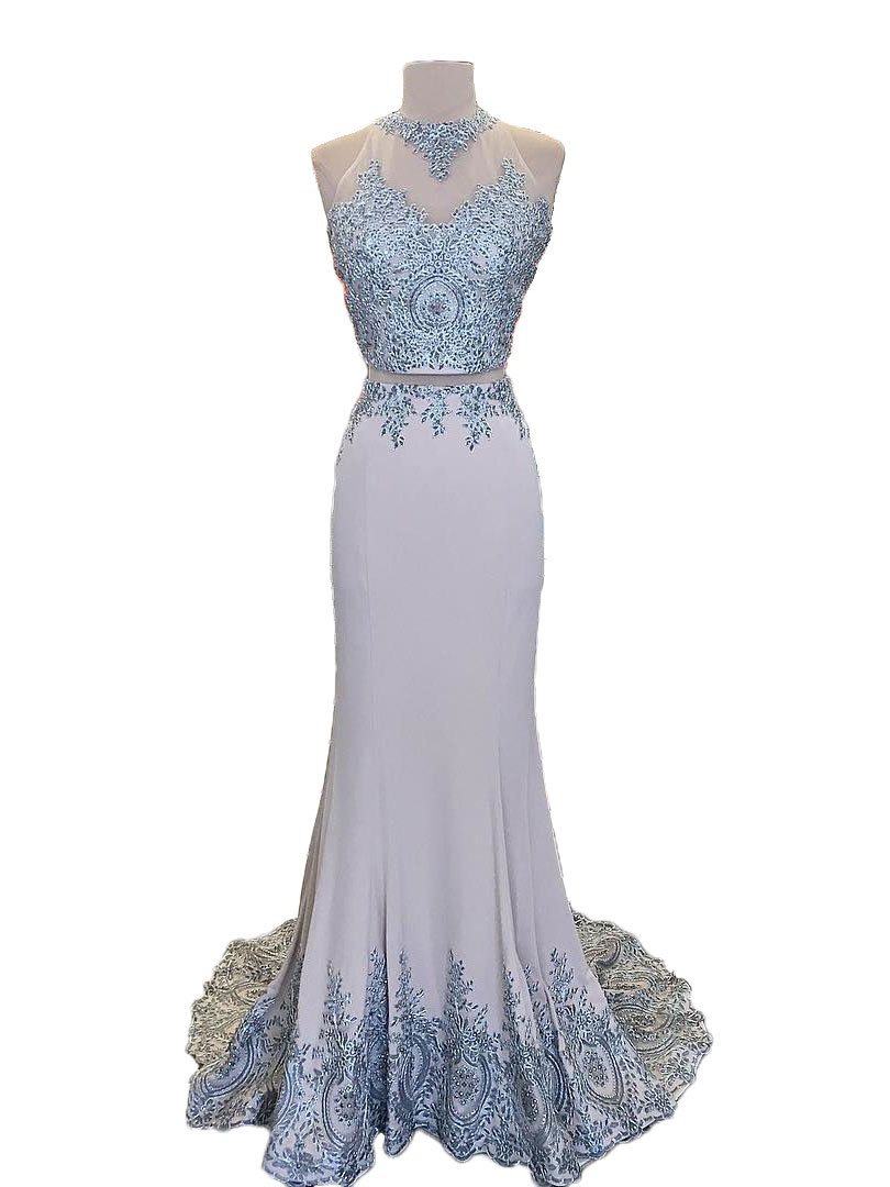 two piece mermaid gown